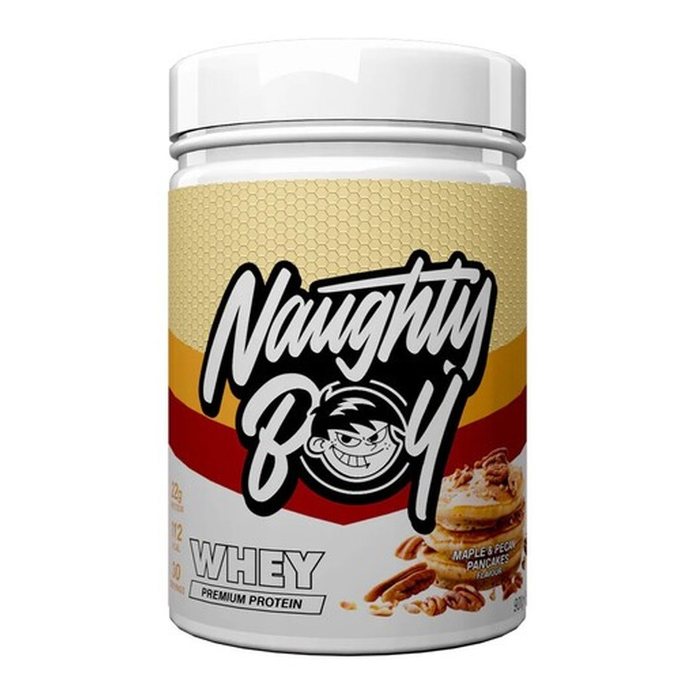 Naughty Boy Advanced Whey Odżywka Białkowa o Smaku Klonowych Naleśników z Orzechami Pekan Na Wzrost Mięśni 900g