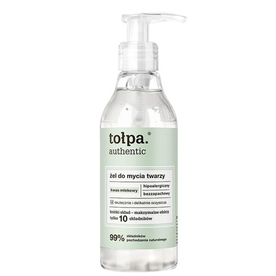 Tolpa Authentic Żel do Mycia Twarzy z Kwasem Mlekowym 195ml