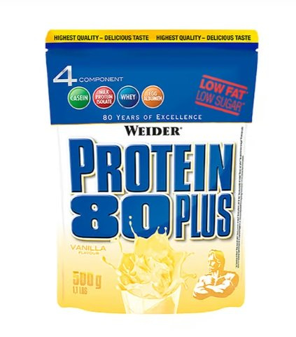 Weider Protein 80 Plus, Vanilla - 500g