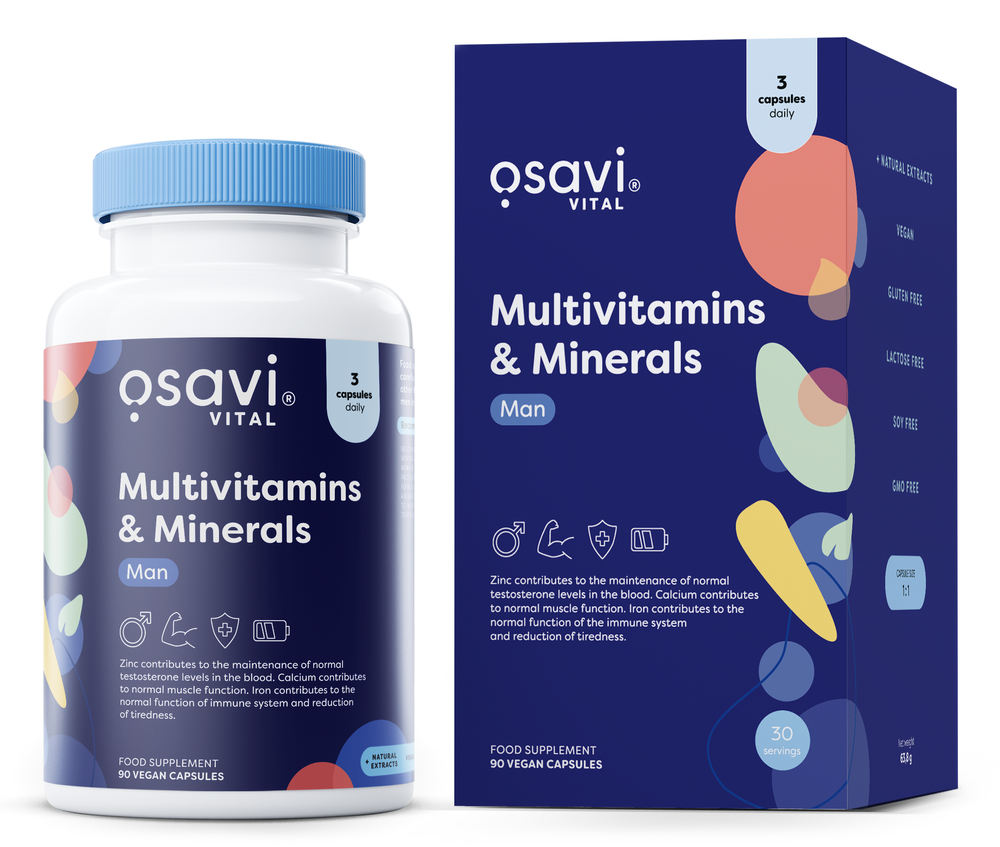 Osavi Multiwitamina i Minerały Mężczyzna 90 wegańskich kapsułek