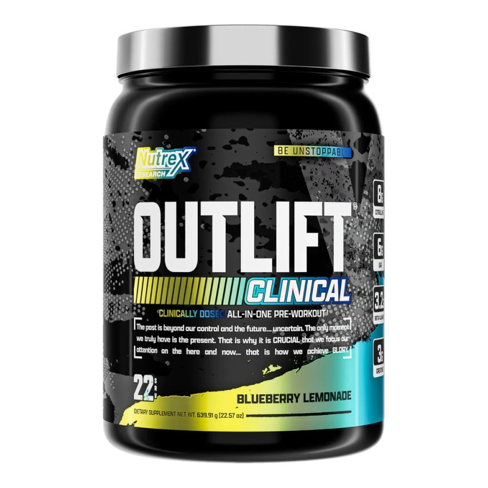 Nutrex OutLift Clinical Przedtreningówka w Proszku na Energię, Pompę i Skupienie 640g