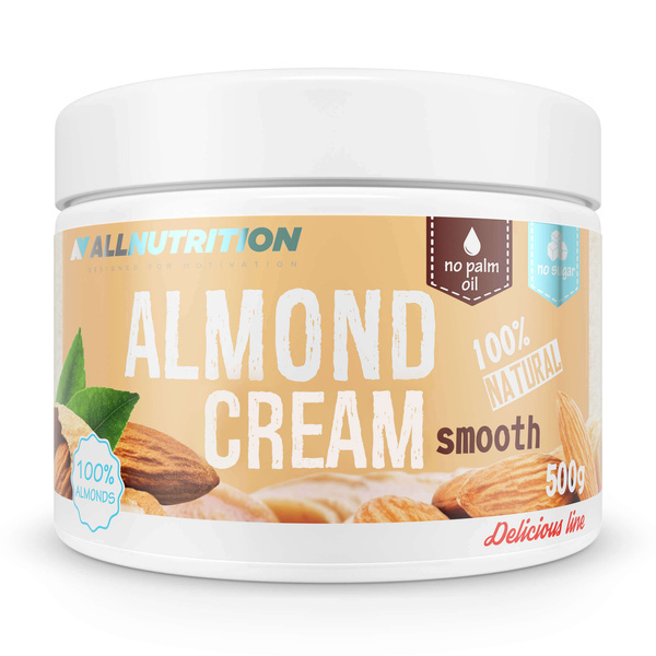 AllNutrition Almond Cream Smooth Krem Migdałowy bez Cukru 500g