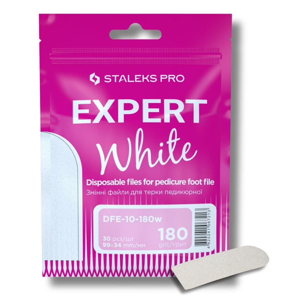 Staleks Pro Expert Wymienne Pilniki Białe do Tarki do Pedicure EXPERT 10 30 Sztuk