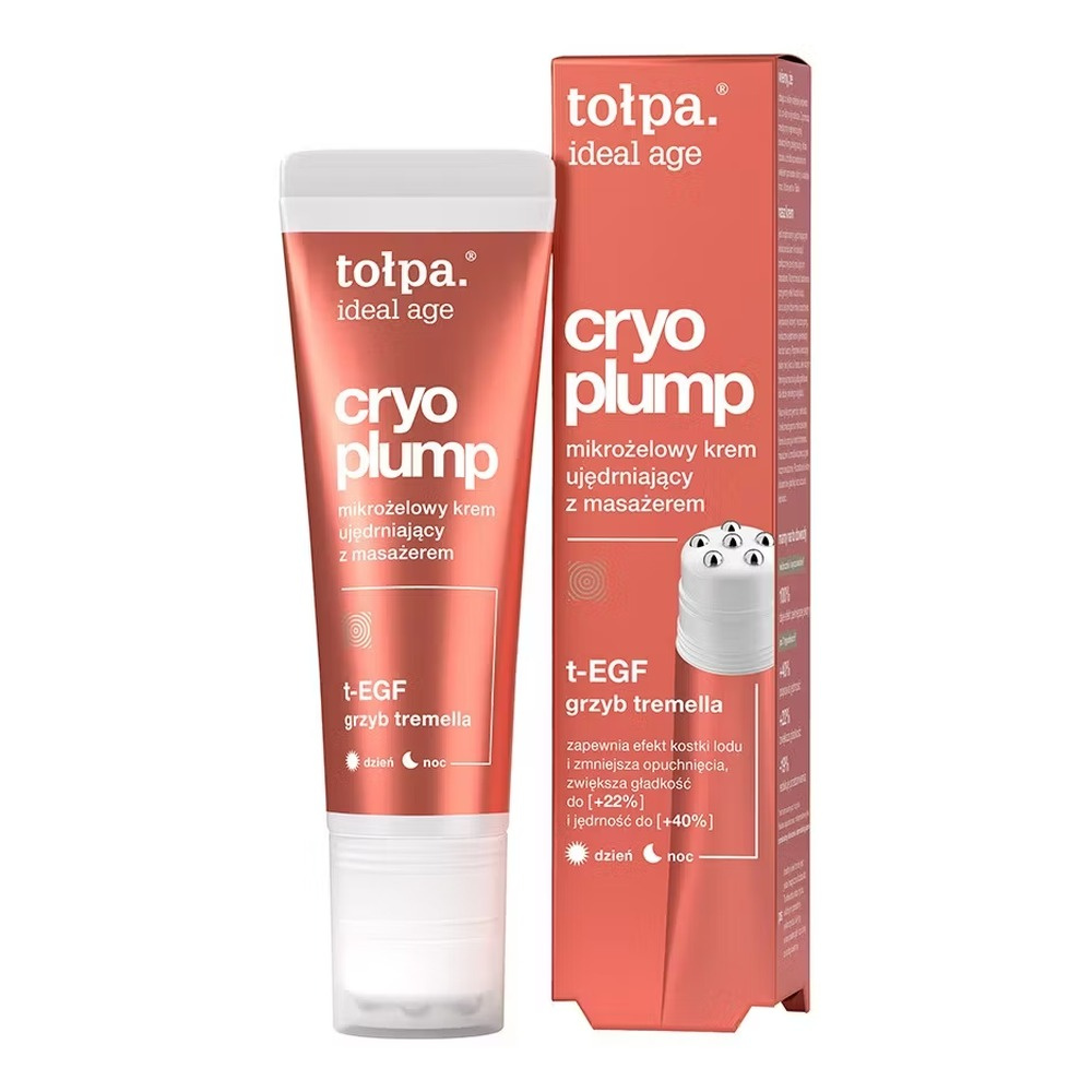 Tołpa ideal age cryo plump mikrożelowy krem ujędrniający z masażerem, 50ml