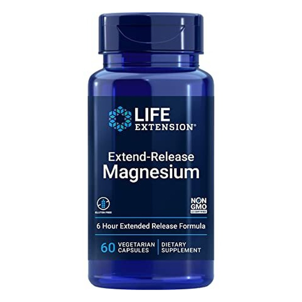 Life Extension Magnez o Przedłużonym Uwalnianiu Na Układ Sercowo-Naczyniowy i Zdrowe Kości 60 Kapsułek
