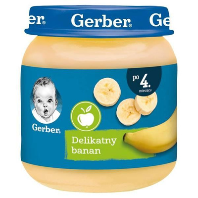 Gerber Deserek Delikatny Banan dla Niemowląt po 4 Miesiącu 125g