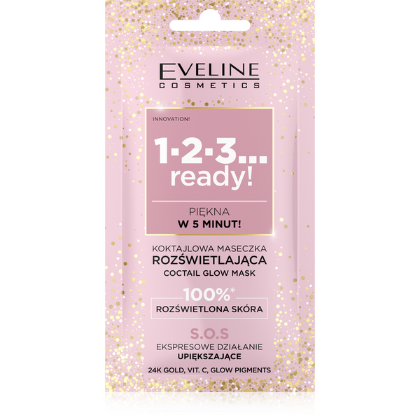 Eveline 1,2,3...Ready! Koktajlowa Maseczka Rozświetlająca 8ml