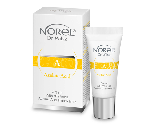 Norel Azelaic Acid Cream With 8% Azelaic and Tranexamic Acids Krem dla Skóry z Trądzikiem Różowatym i Przebarwieniami 15ml