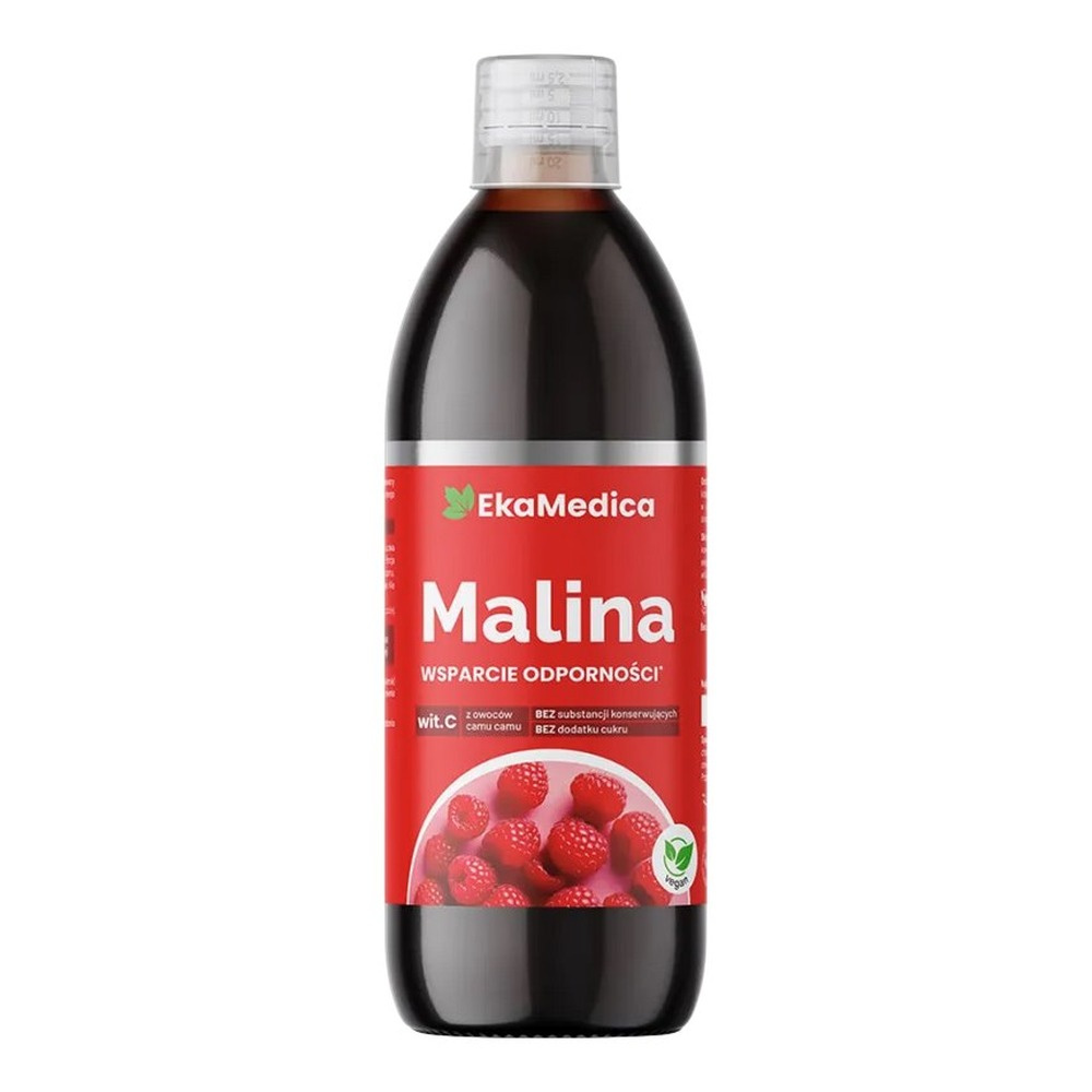 EkaMedica Naturalny 100% Sok z Owoców Malin 500ml