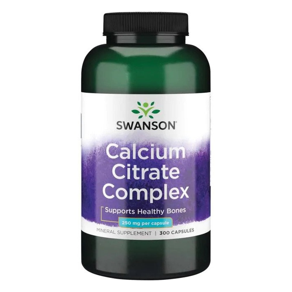 Swanson Calcium Citrate Complex na Zdrowe Kości i Zęby 300 Kapsułek