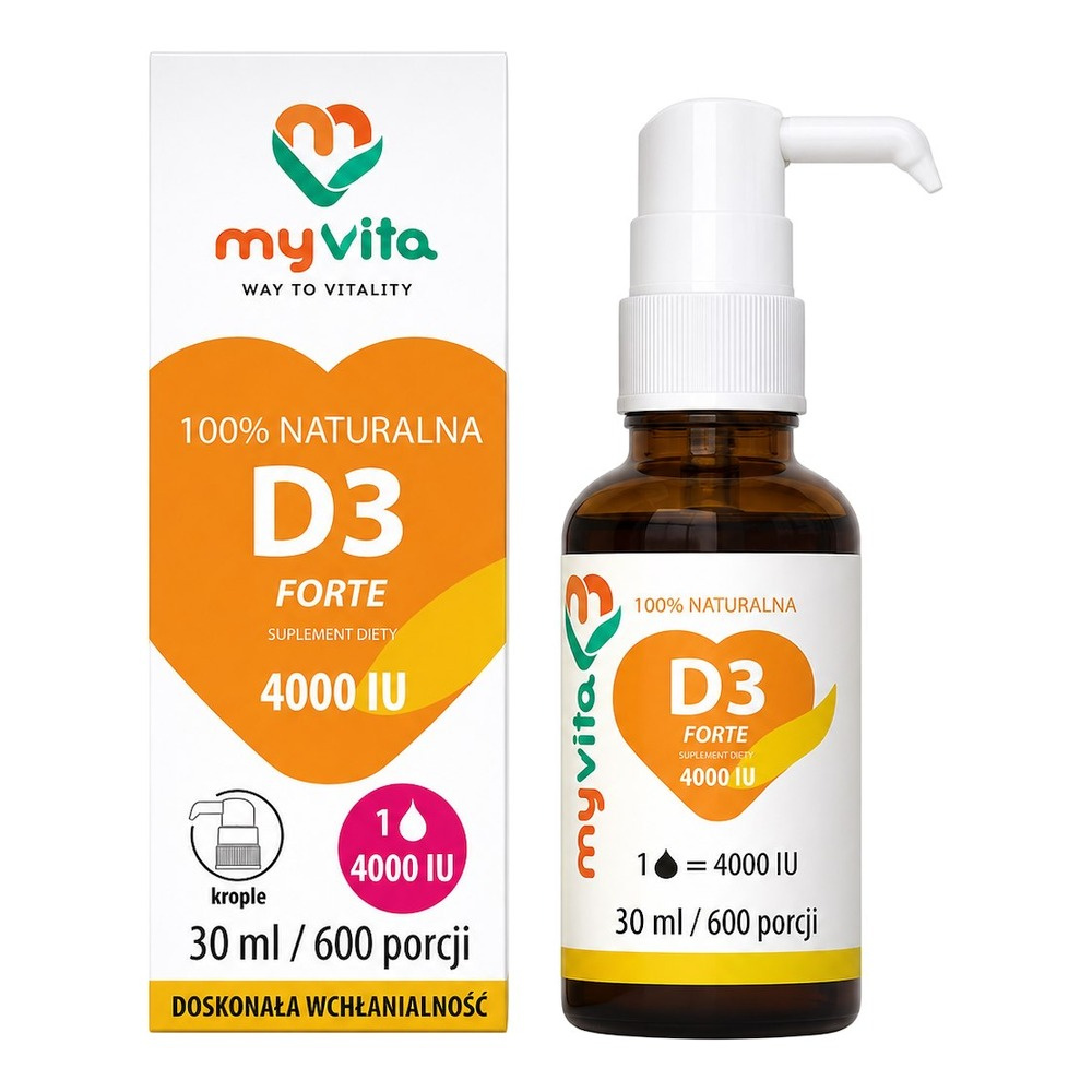 MyVita Witamina D3 4000 j.m. FORTE - krople 30ml (600 porcji)