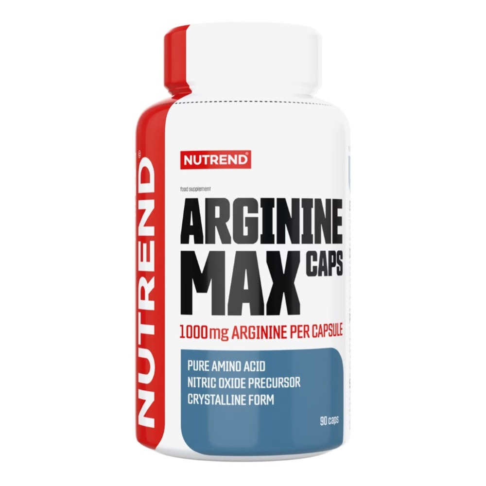 Nutrend Arginine Max Caps 1000mg na Wzrost Mięśni i Produkcję Tlenku Azotu 90 Kapsułek