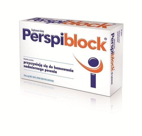 Perspiblock Tabletki Hamujące Nadmierne Pocenie 60 Tabletek