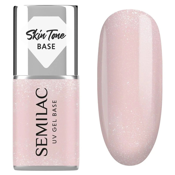 Semilac Skin Tone Cover Baza Glitter Beige 7ml