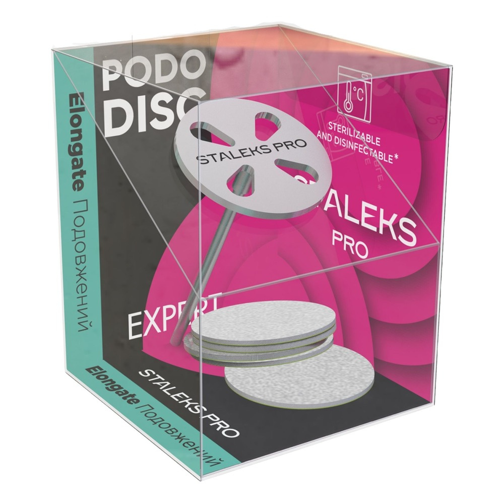 Staleks Pro Wydłużony Dysk do Pedicure PODODISC S EXPERT Zestaw Pilników Jednorazowych 180 grit 5 Sztuk (15 mm)