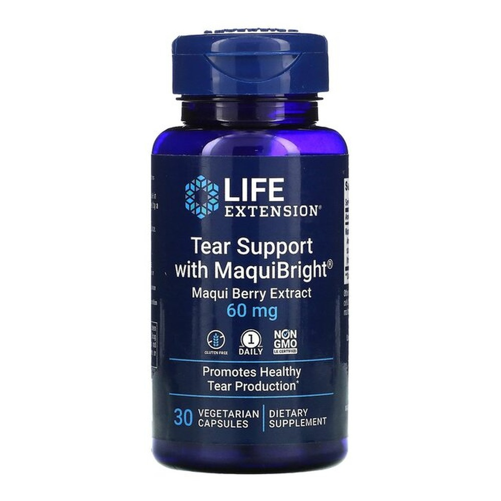Life Extension Tear Support with MaquiBright Ekstrakt z Jagód Maqui na Zdrowie Oczu 30 Kapsułek