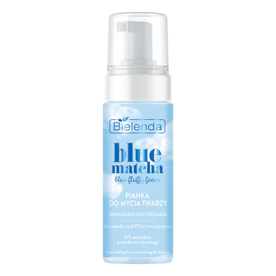 Bielenda Blue Matcha Blue Fluffy Foam Nawilżająca i Oczyszczająca Pianka do Mycia Twarzy 150ml