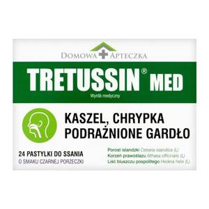 Tretussin Med Czarna Porzeczka dla Dorosłych i Dzieci powyżej 4 Roku Życia 24 Pastylki