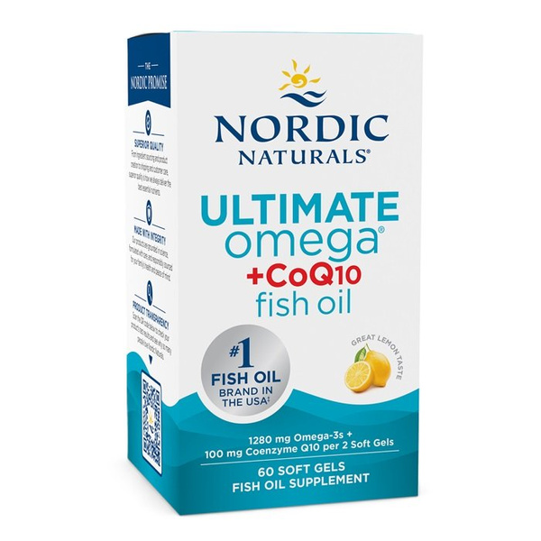 Nordic Naturals Ultimate Omega Koenzym Q10 1280mg na Wsparcie Serca 60 Kapsułek