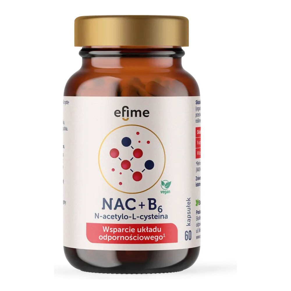 Ekamedica efime NAC N-Acetylo-L-Cysteina z Witaminą B6 60 Kapsułek