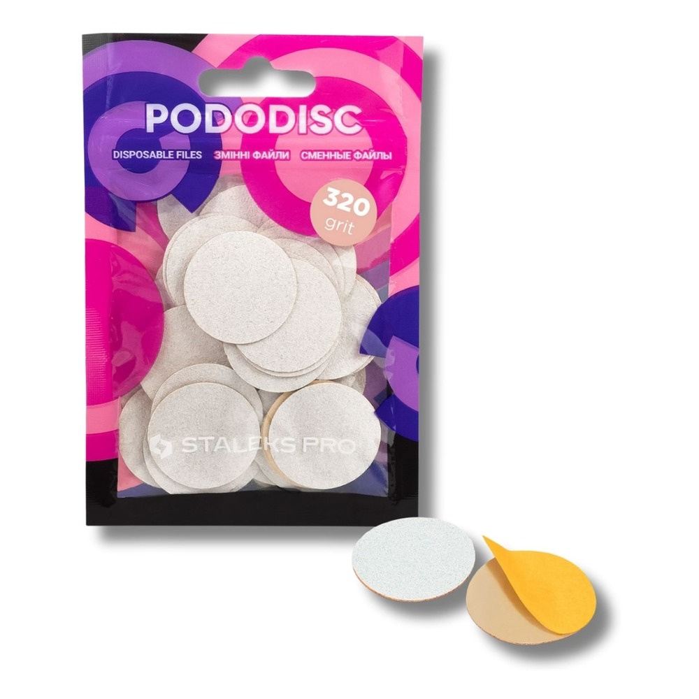 Staleks Pro Wymienne Pilniki Białe do Dysku do Pedicure PODODISC XS EXPERT 50 Sztuk
