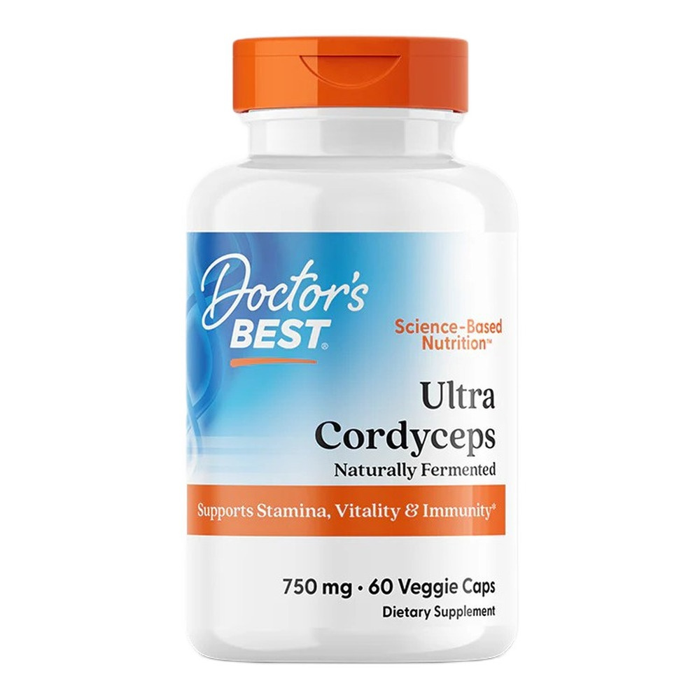 Doctor's Best Ultra Cordyceps Kordyceps Chiński 750mg Na Energię i Witalność 60 Kapsułek