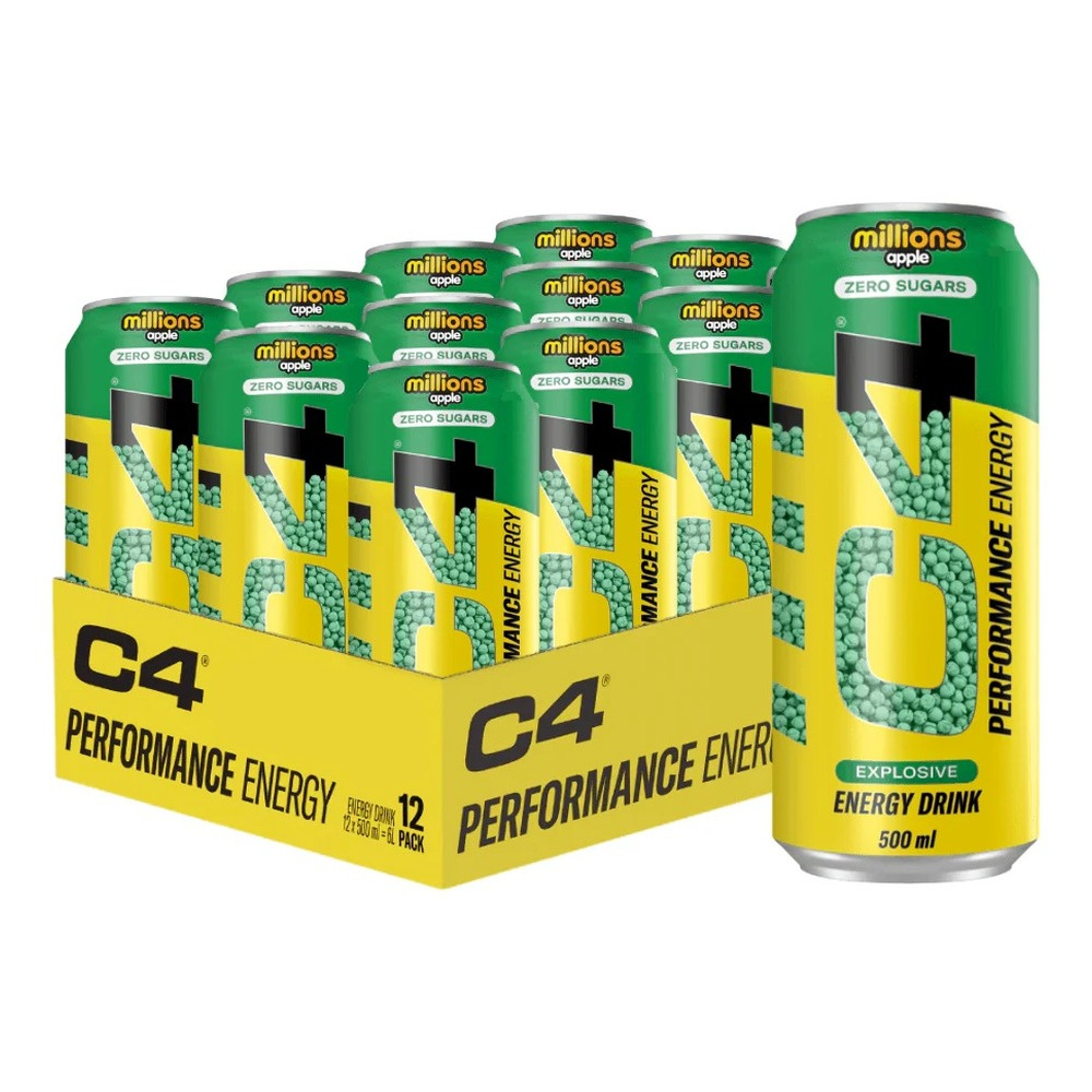 Cellucor C4 Performance Energy Napój Energetyczny Millions Apple Na Wsparcie Wydajności i Koncentracji 12 x 500ml