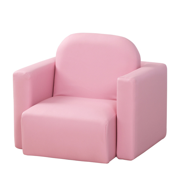 HOMCOM 2 In 1 Toddler Sofa Chair,  48 x 44 x 41 cm, for Game Relax Playroom, Pink