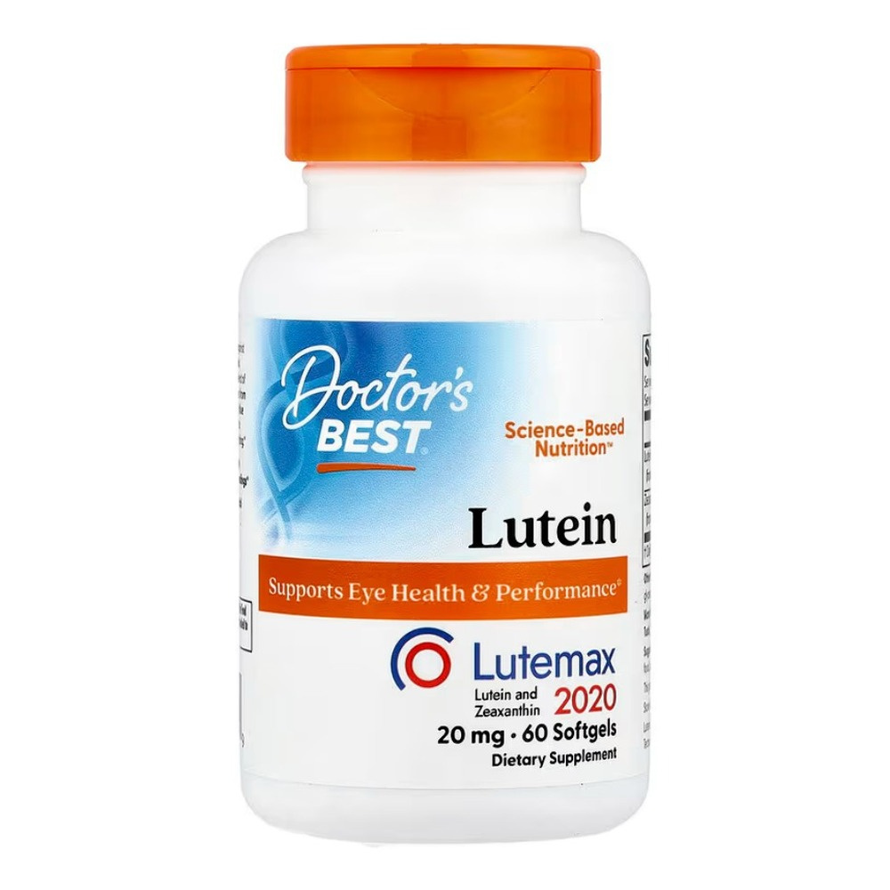Doctor's Best Luteina z Lutemax 20mg Na Wzrok i Zdrowie Oczu 60 Kapsułek