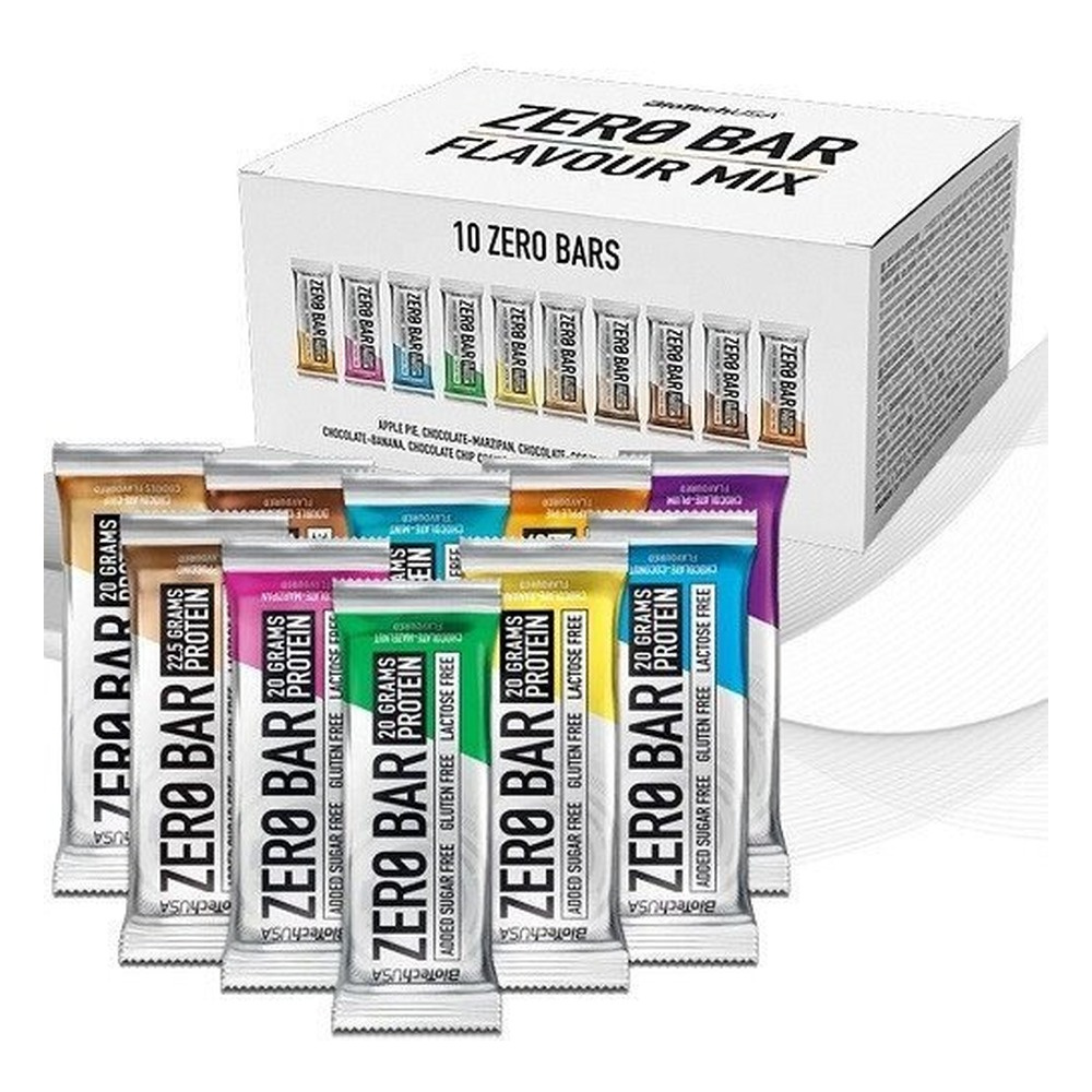 BioTechUSA Zero Bar Baton proteinowy, Zestaw Mix Smaków 10 x 50g