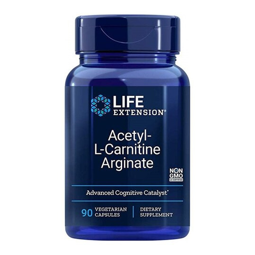 Life Extension Acetylo-L-Karnityna z Arginianem Na Energię Komórkową i Zdrowie Mózgu 90 Kapsułek
