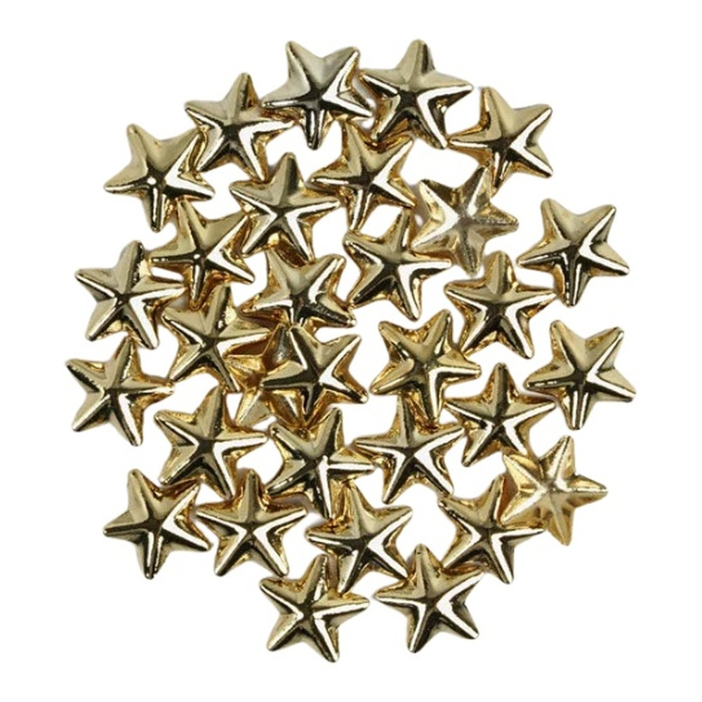 Semilac Nail Decoration Gold Big Stars 50pcs