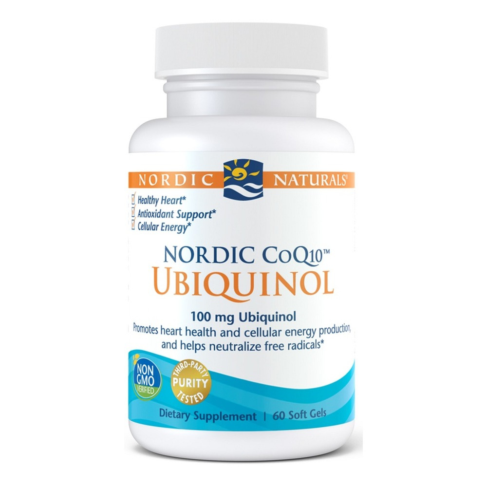 Nordic Naturals Koenzym Q10 Ubichinol 100mg na Energię i Wsparcie Antyoksydacyjne 60 Kapsułek