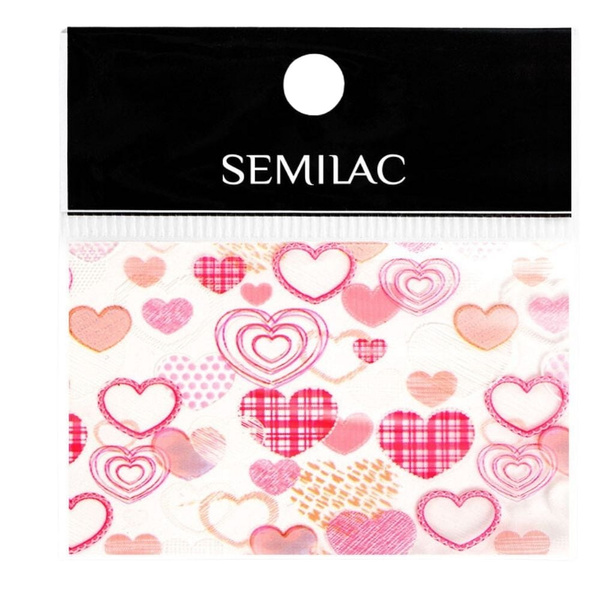 Semilac Nail Transfer Foil Pink Heart 26