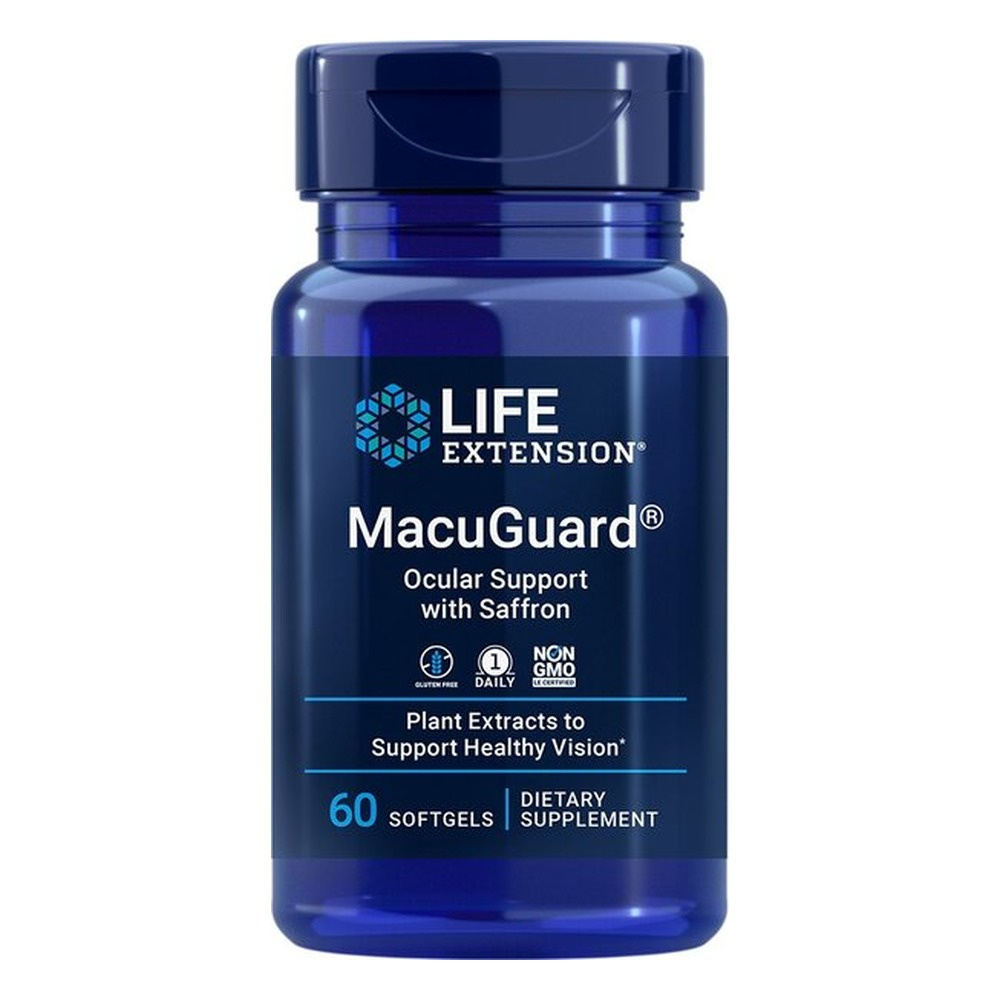 Life Extension MacuGuard Ocular Support z Szafranem Na Wsparcie Zdrowia Oczu 60 Kapsułek