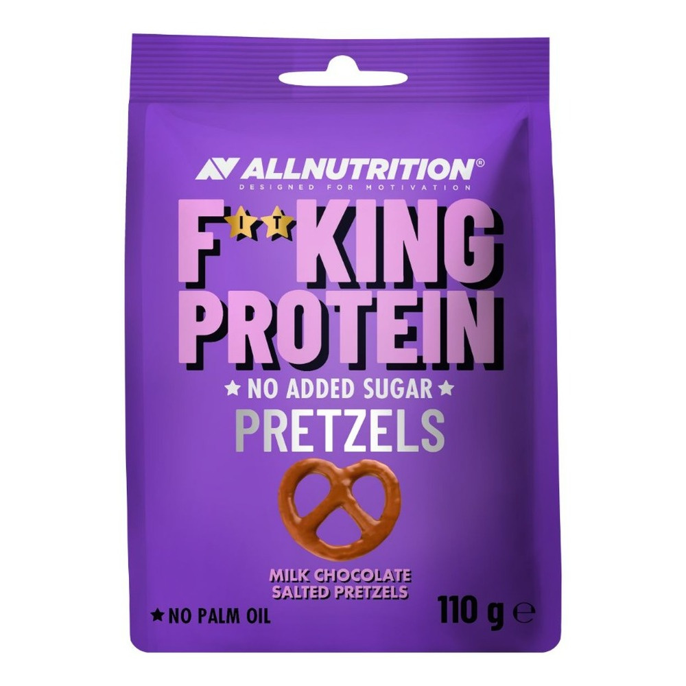 Allnutrition Fitking Protein Pretzels Precle Białkowe w Mlecznej Czekoladzie z Solą 110g