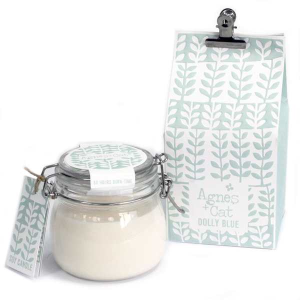 Agnes + Cat Kilner Jar Candle - Dolly Blue