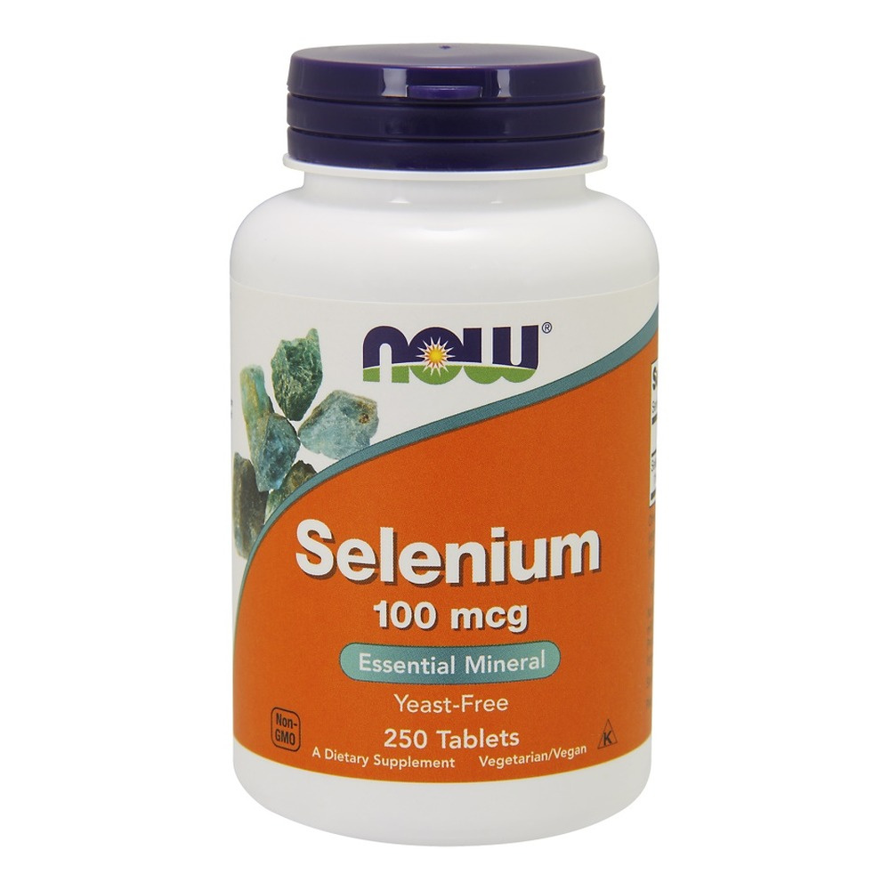 Now Foods Selenium 100mcg Selen Wspomaga Układ Odpornościowy Zdrowie Włosów Skóry i Paznokci 250 Tabletek