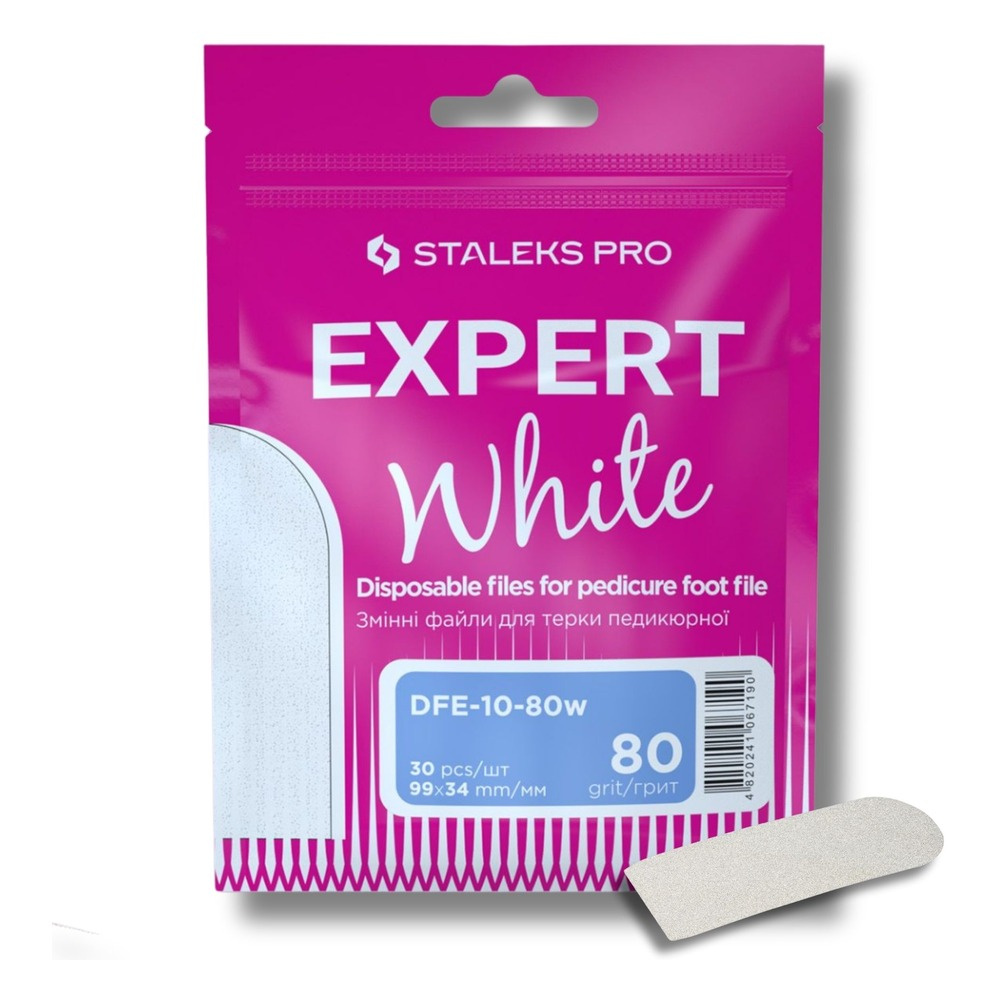 Staleks Pro Expert Wymienne Pilniki Białe do Tarki do Pedicure EXPERT 10 30 Sztuk