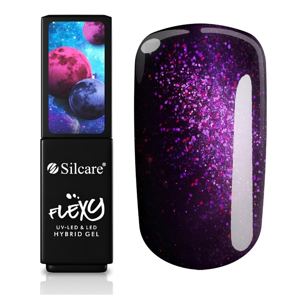 Silcare Flexy lakier hybrydowy UV/LED 189 Midnight Cosmos 4.5g