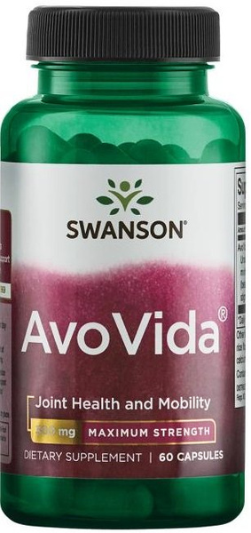 Swanson AvoVida 300mg na Wsparcie Zdrowia Stawów 60 Kapsułek
