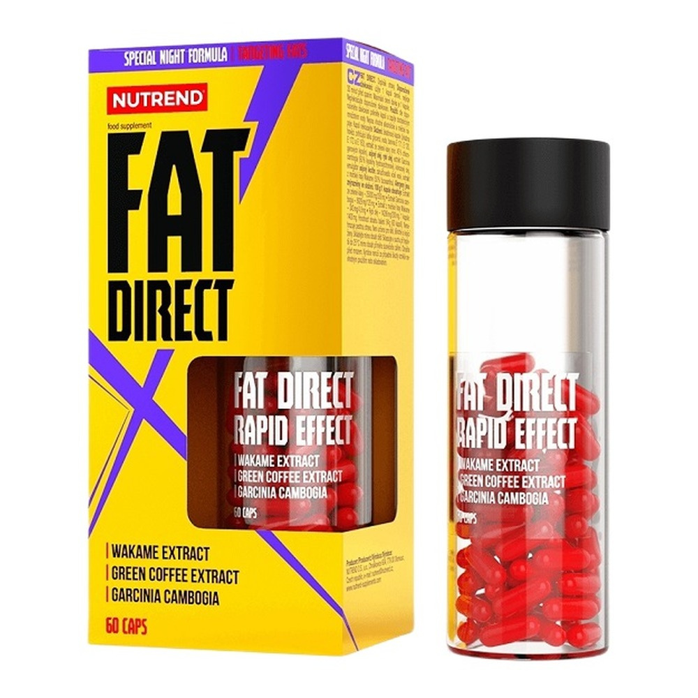 Nutrend Fat Direct Nocny Spalacz Tłuszczu bez Stymulantów na Redukcję Tłuszczu podczas Snu 60 Kapsułek
