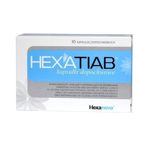 Hexatiab Softgel Kwas Hialuronowy + TIAB 10 Kapsułek Dopochwowych