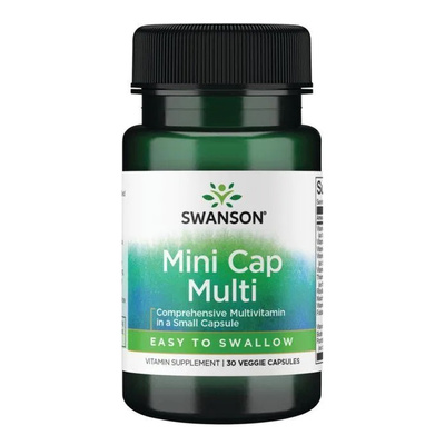 Swanson Mini Cap Multi Kompleks Witamin bez Minerałów na Cozień 30 Kapsułek
