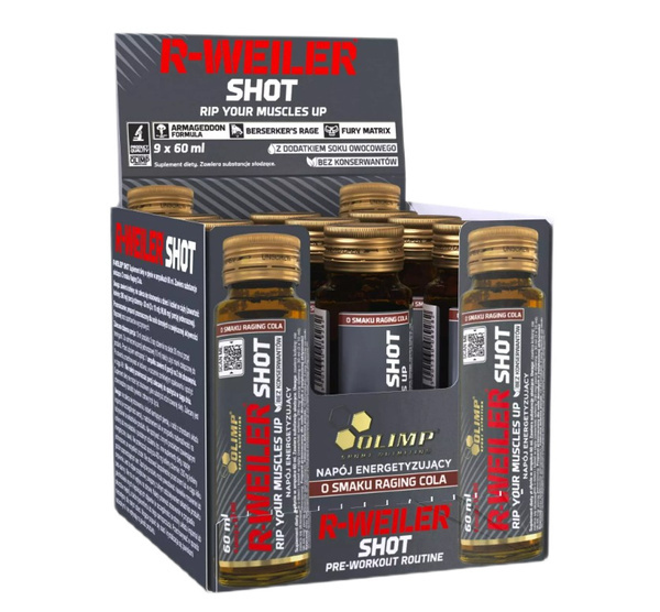 Olimp Nutrition R-Weiler Shot Przedtreningówka na Energię i Skupienie 9 x 60 ml