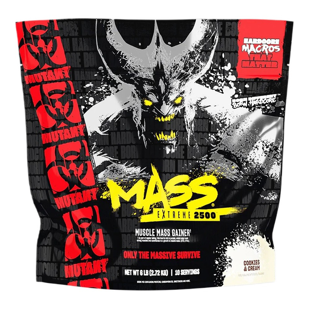 Mutant Mass Extreme 2500 Gainer na Masę Mięśniową o Smaku Ciasteczek z Kremem dla Hardgainerów 2720g