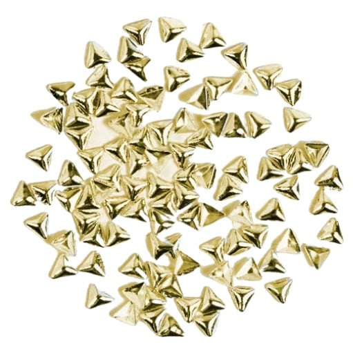 Semilac Gold Triangle Nail Decorations 100pcs