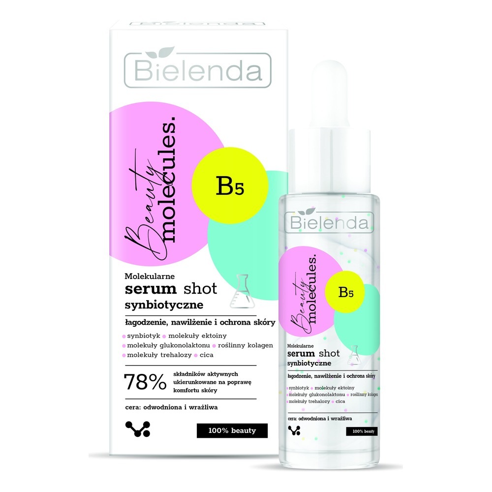 Bielenda Beauty Molecules Molekularne Synbiotyczne Serum Shot dla Skóry Odwodnionej i Wrażliwej 30ml
