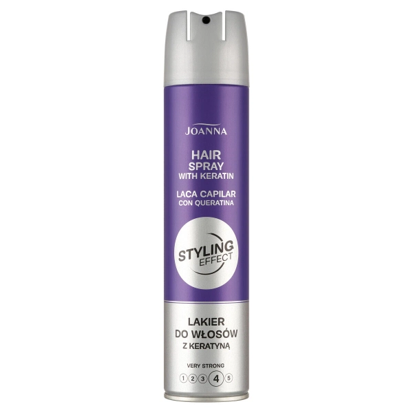 Joanna Styling Effect Lakier do Włosów z Keratyną Bardzo Mocny 250ml