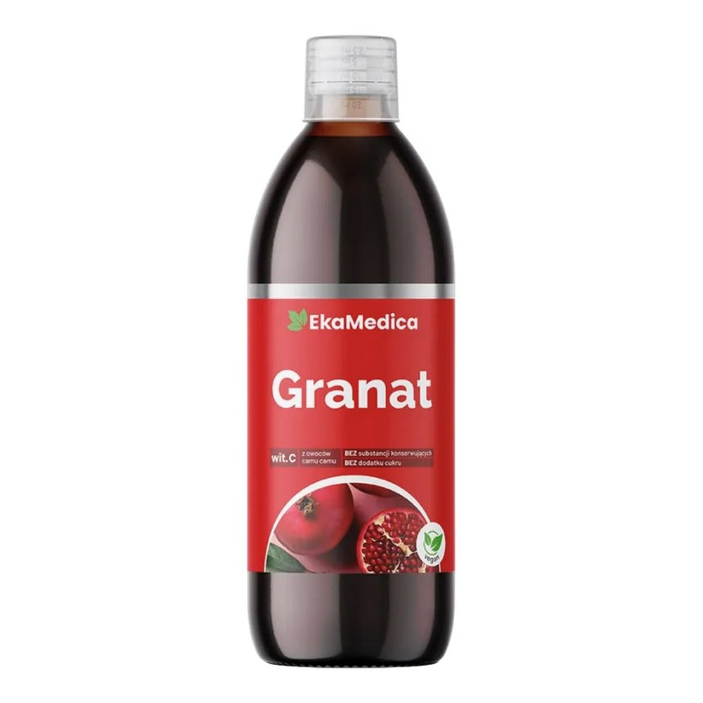 EkaMedica Naturalny 100% Sok z Owoców Granatu Poprawa Układu Krwionośnego 500ml